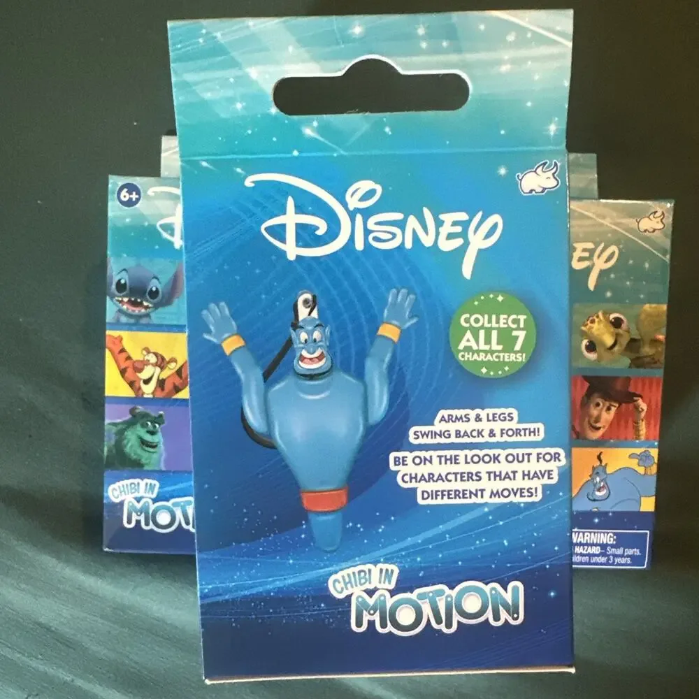 Disney Pixar Chibi in Motion Dangler Bag Clips - Lot of 3 Sealed Blind Boxes